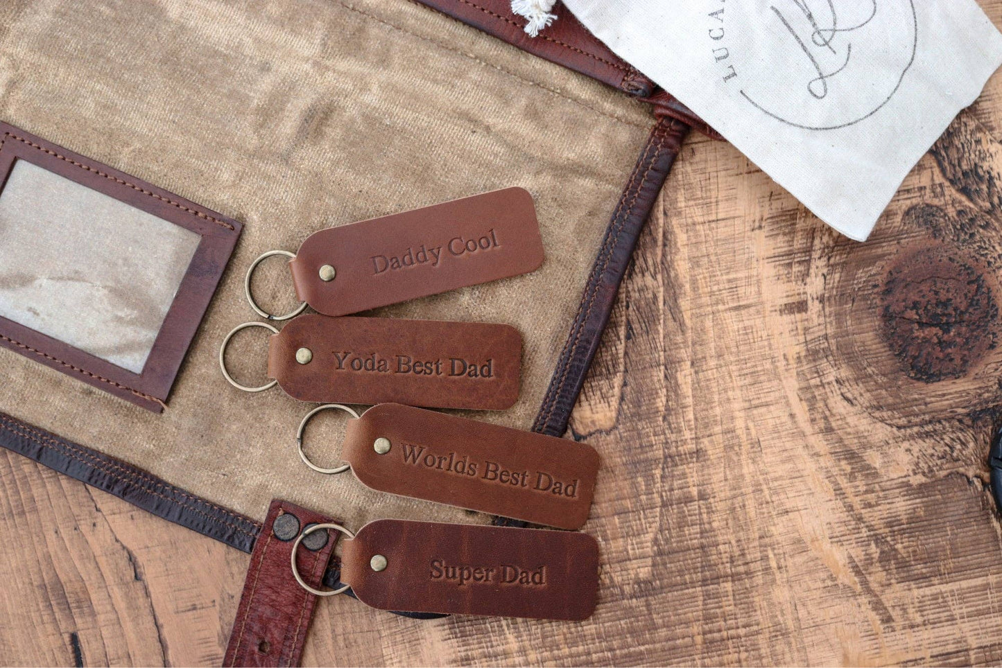 Leather Keyring - Daddy Cool