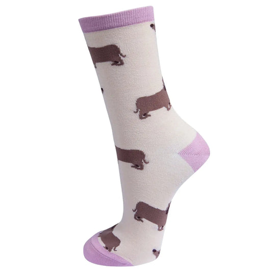 Women's  Bamboo Socks - Sausage Dog