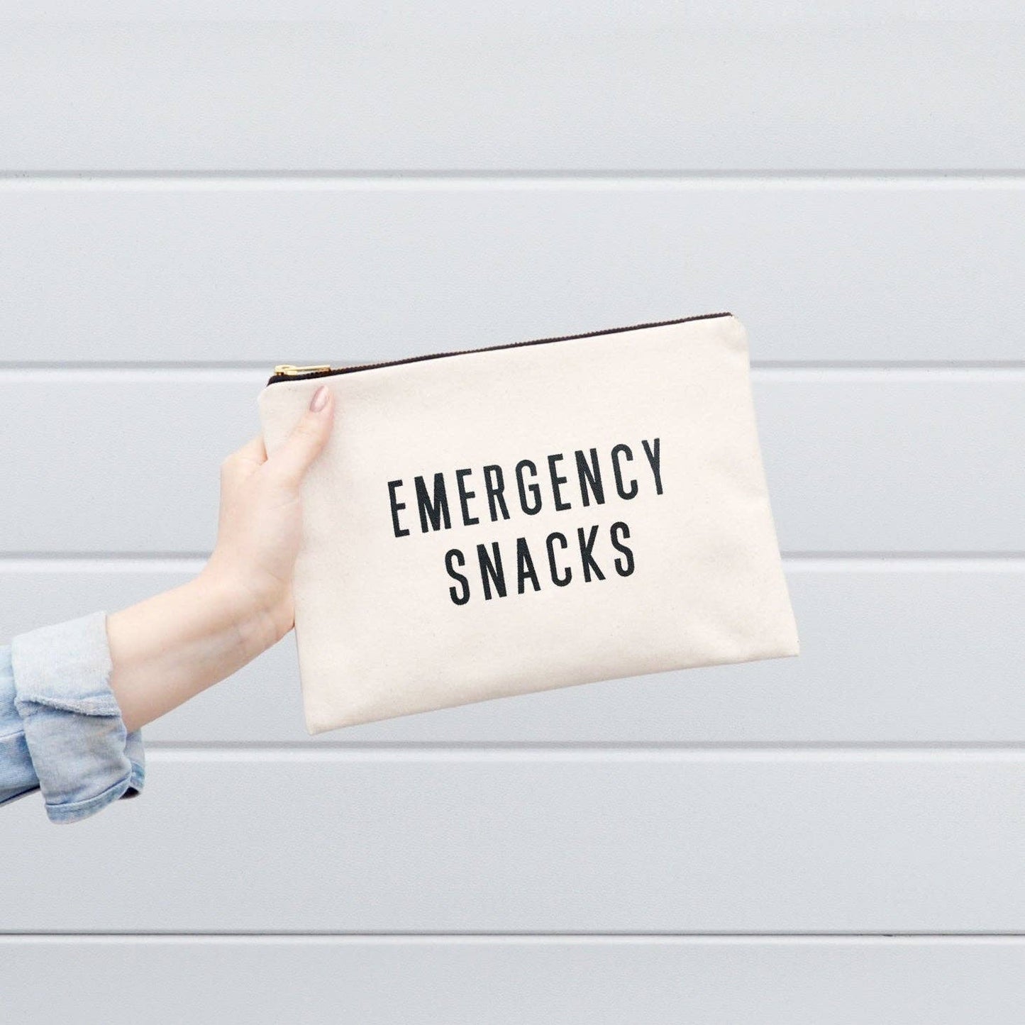 Emergency Snacks - Large Canvas Pouch