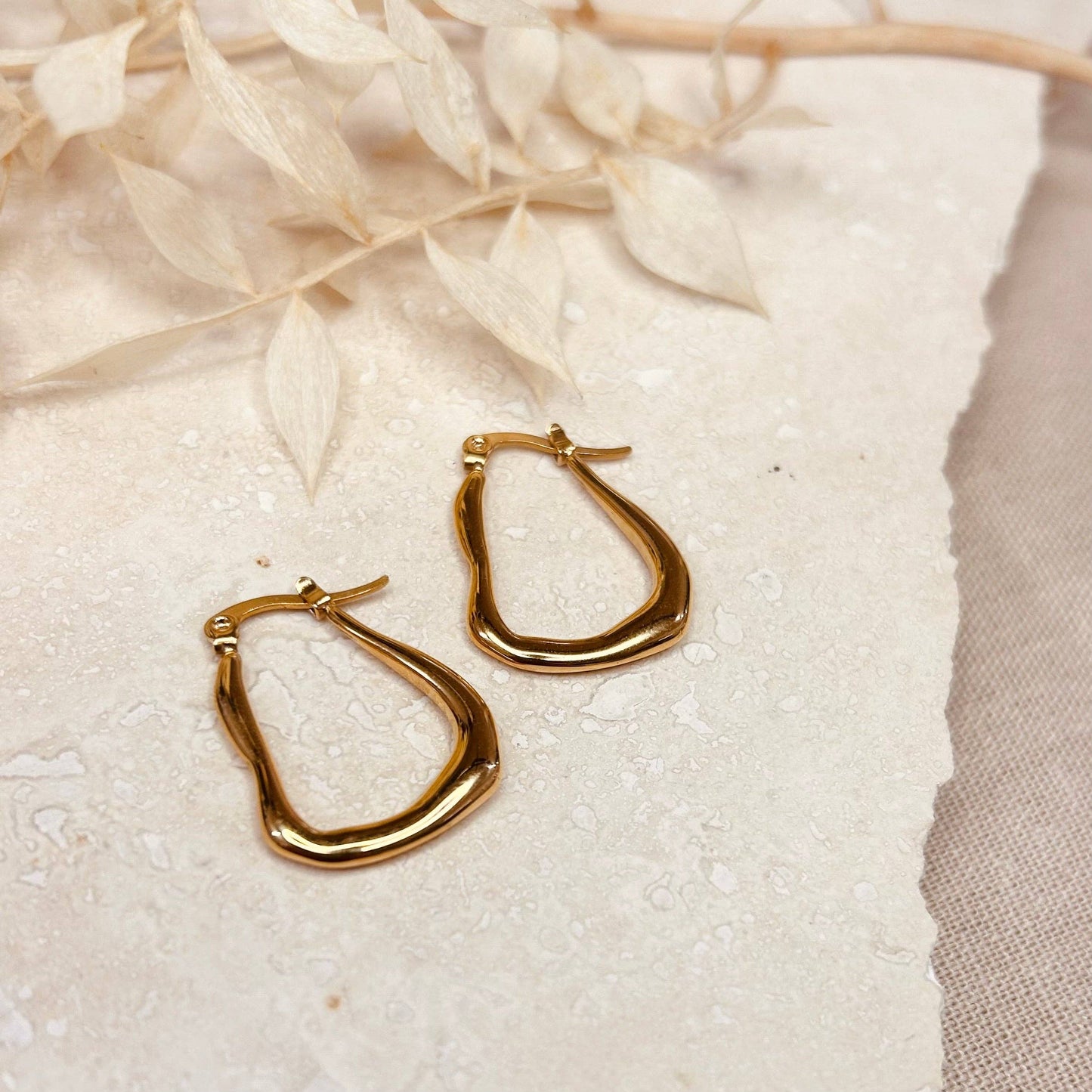 Everyday Abstract Hoop Earrings