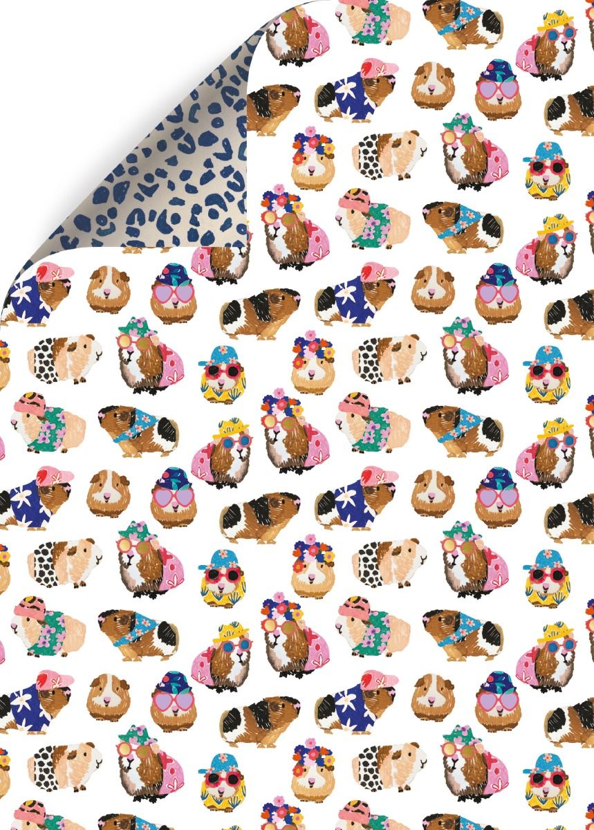 Guinea Pig Party Double Sided Wrapping Paper