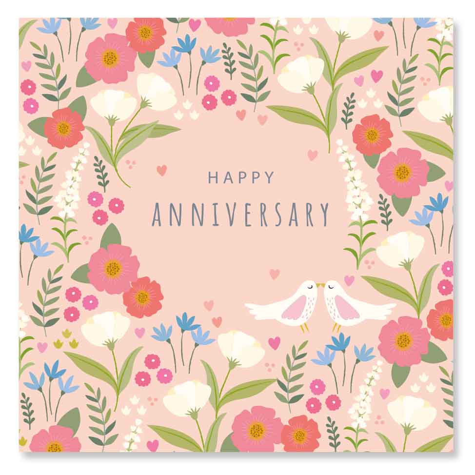 Happy Anniversary Floral Card