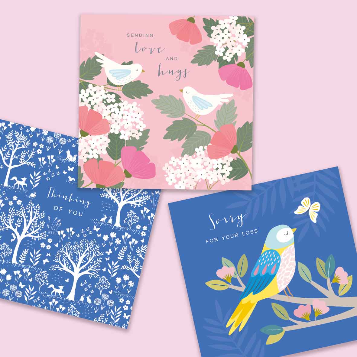 Blue Bird Sympathy Card / Greeting Card