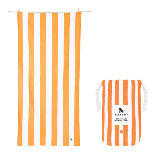 Dock & Bay Quick Dry Towels - Cabana - Ipanema Orange: Large (63x35")