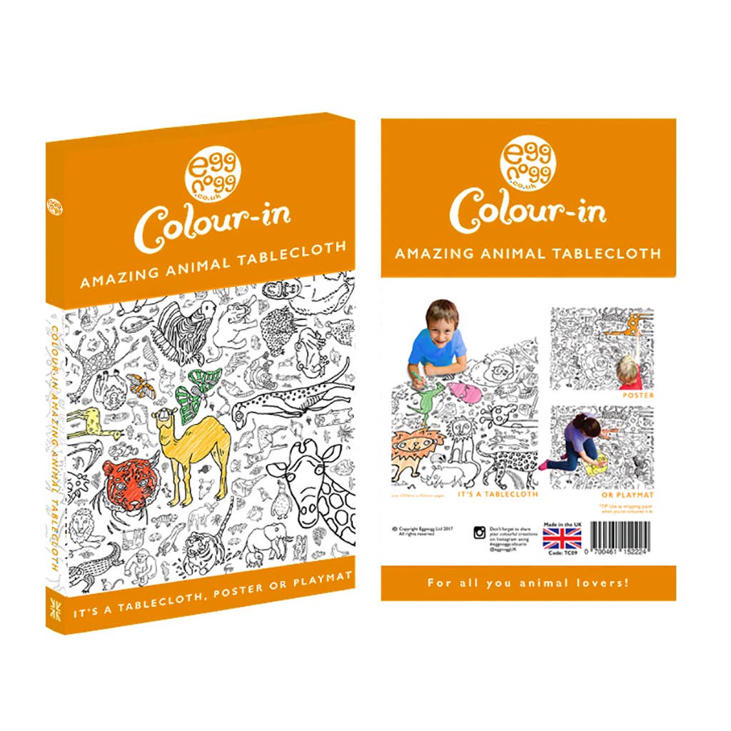 Colour-in Giant Poster / Tablecloth - Animals