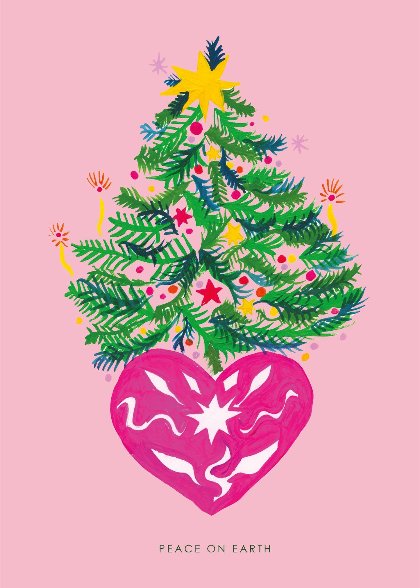 'Folk Christmas Tree' Christmas Card