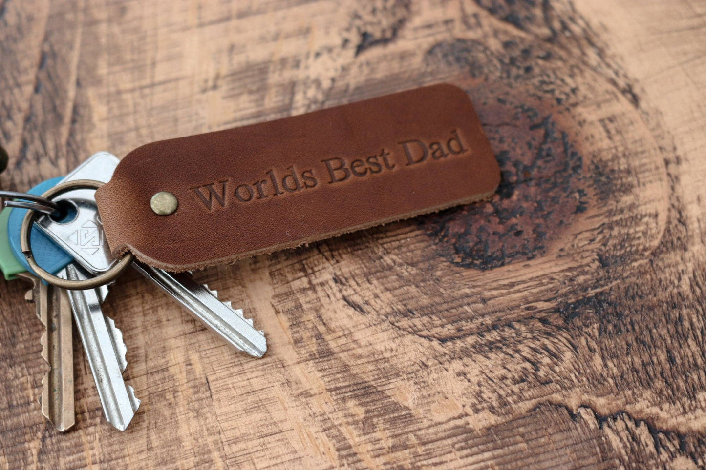 Leather Keyring - Daddy Cool