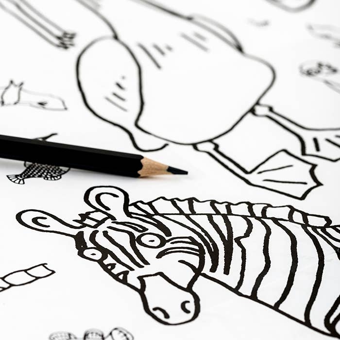 Colour-in Giant Poster / Tablecloth - Animals