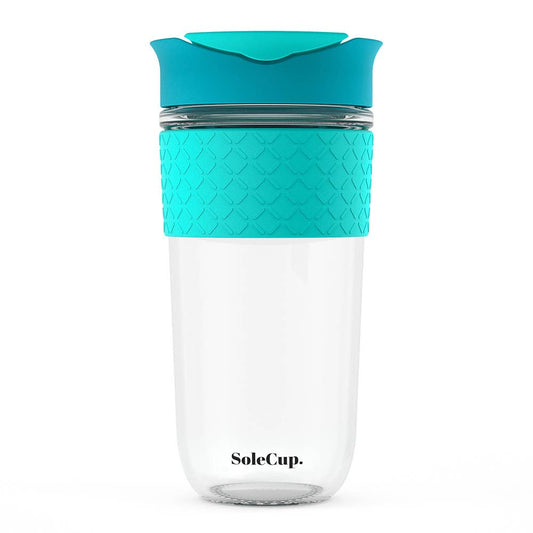 SoleCup Large Travel Mug - 18oz Silicone: Blue