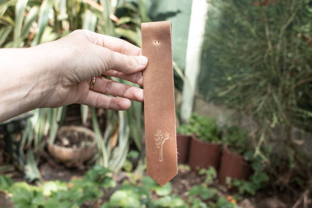 Leather Bookmark - The Fern (Redwood)