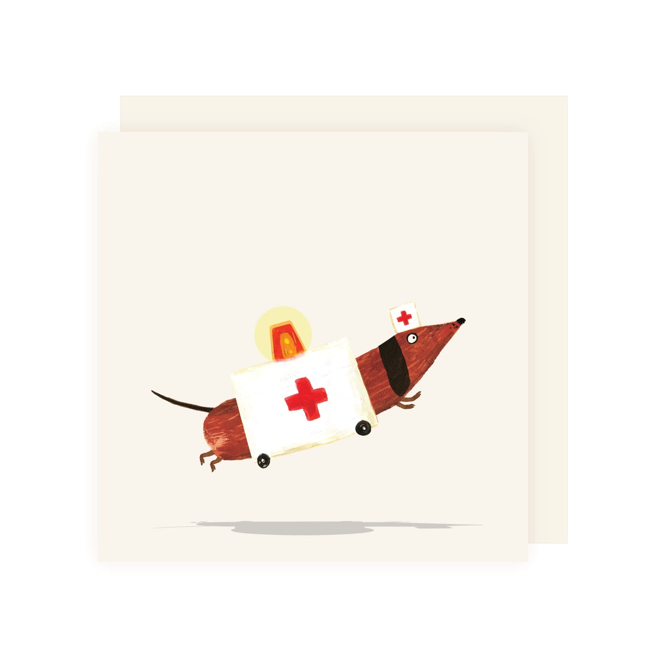 Emergency Sausage Dog Dachshund Get Well Greeting Card