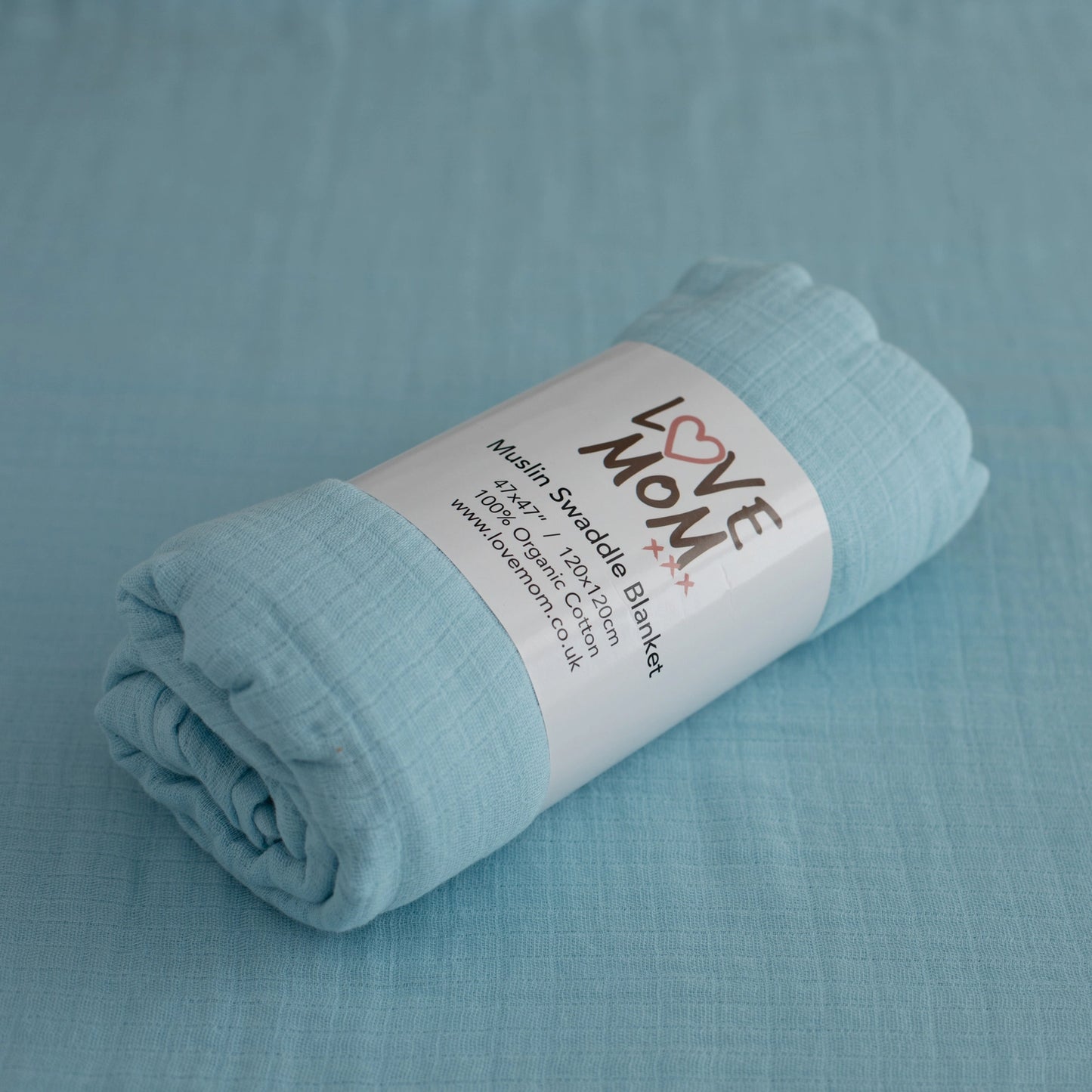 Blue Organic Cotton Swaddle