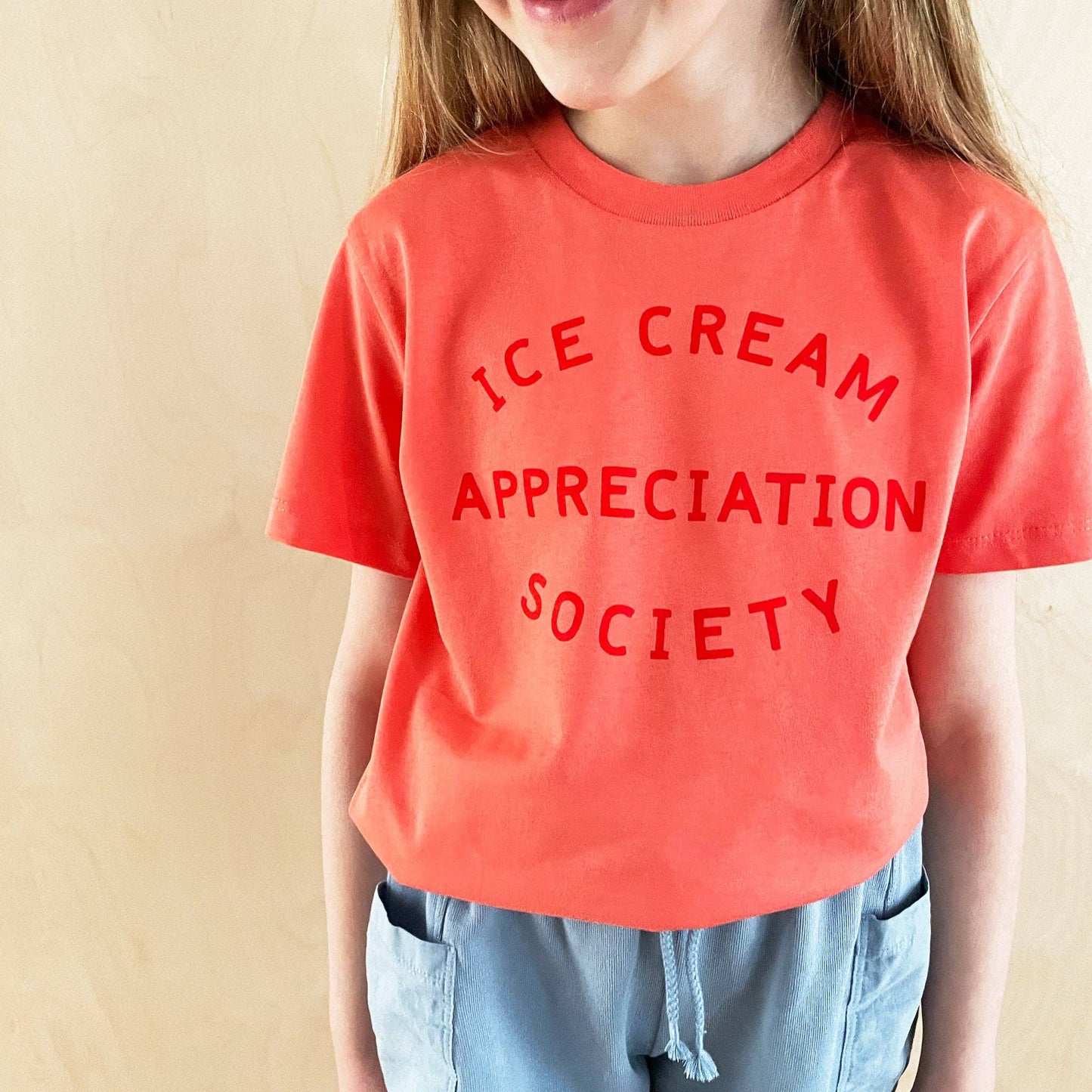 Ice Cream Appreciation Society - Kid's Tee - Orange Sorbet: 7-8 years