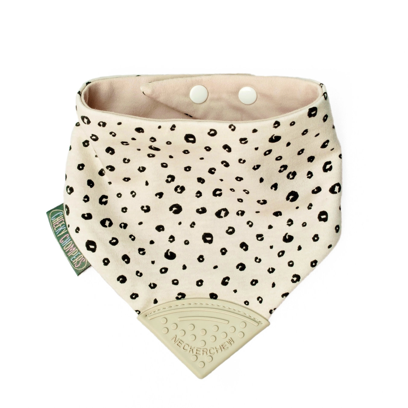 Neckerchew Teething Dribble Bib - Leopard Spot