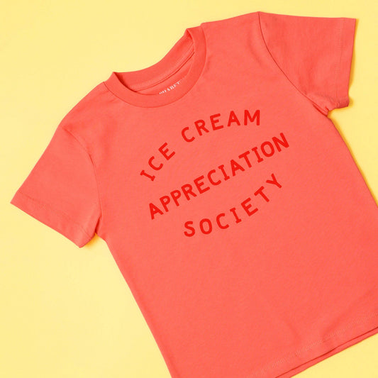 Ice Cream Appreciation Society - Kid's Tee - Orange Sorbet:3-4 years