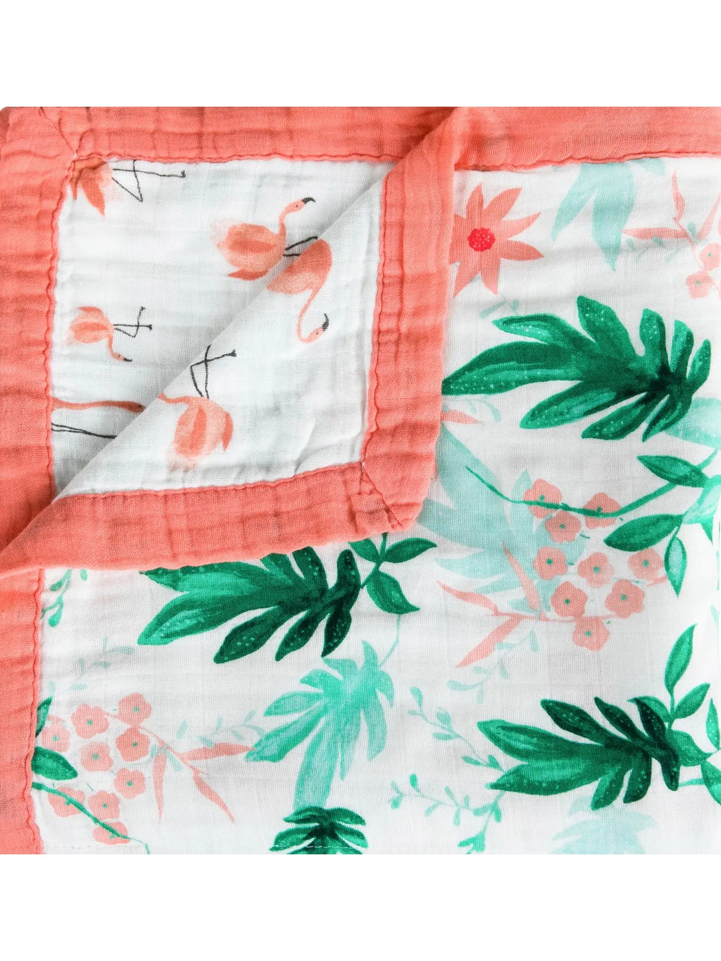 Six Layer Baby Blanket - Flamingo