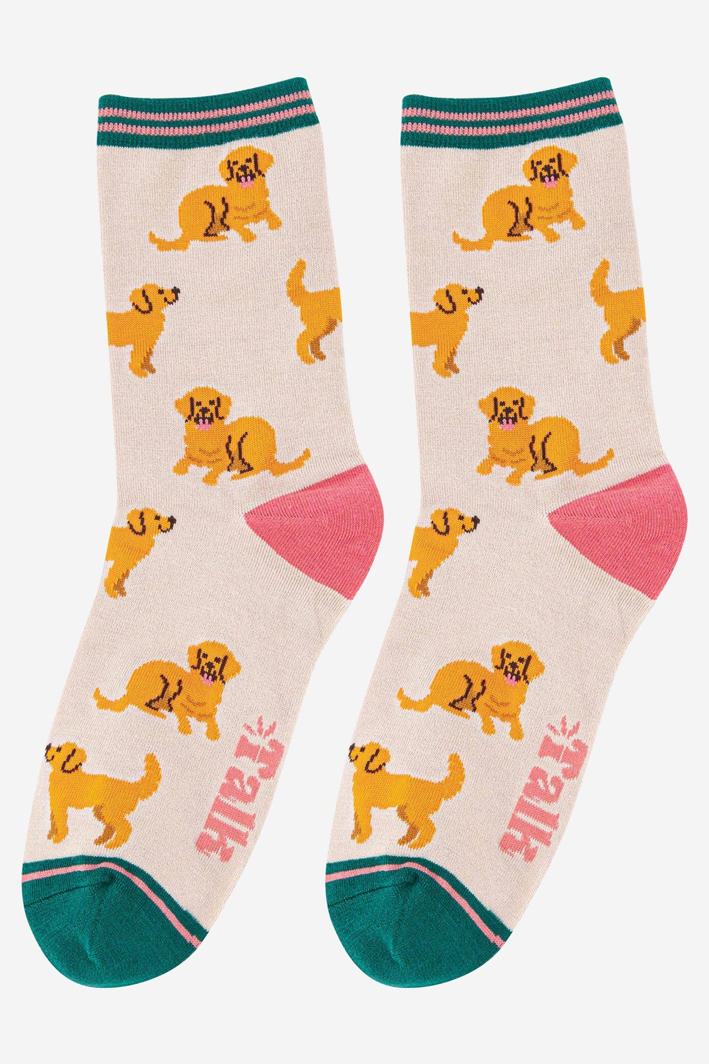 Women's Golden Retriever Bamboo Dog Socks: UK 3-7 | EU 36-40 | US 5-9