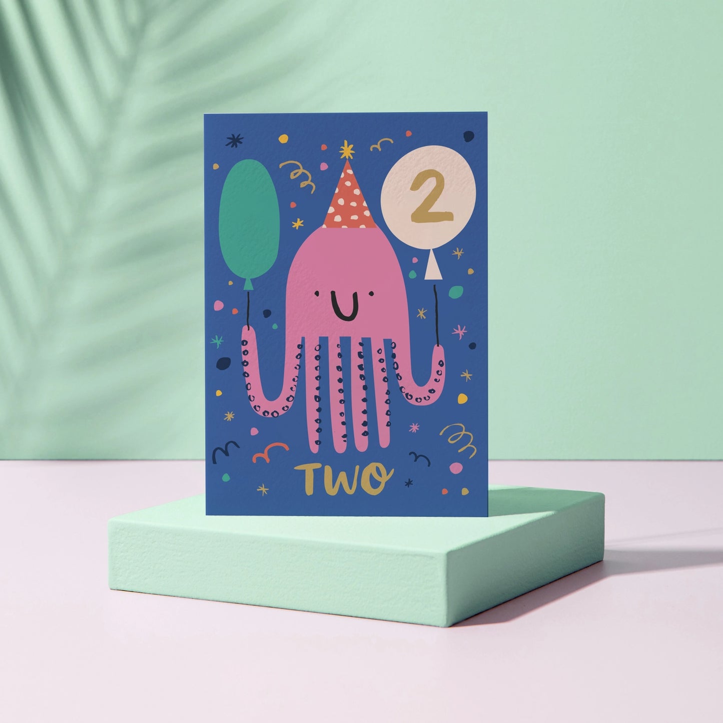 2nd Birthday Card - Octopus