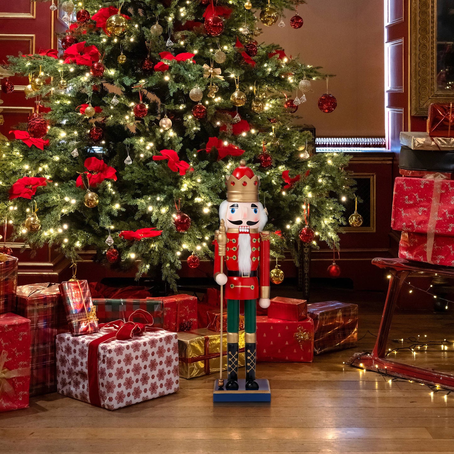 Large Traditional Christmas Wooden Nutcracker