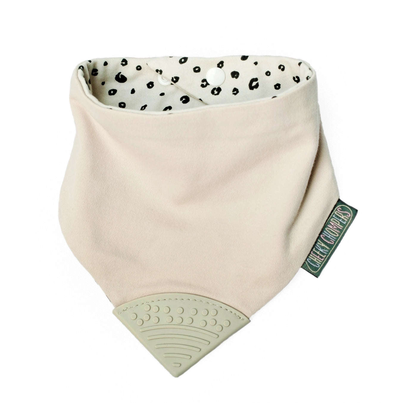 Neckerchew Teething Dribble Bib - Leopard Spot