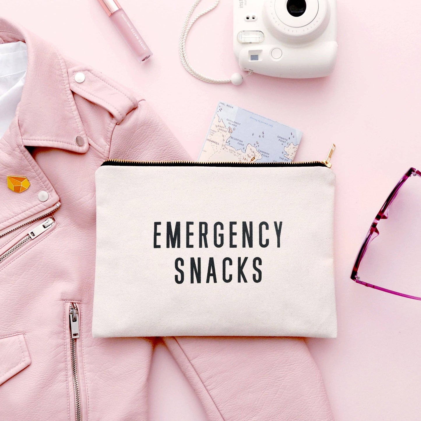 Emergency Snacks - Large Canvas Pouch