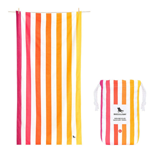 Dock & Bay Quick Dry Towels - Summer - Peach Sunrise: Large (63x35")