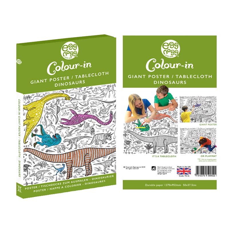 Colour-in Giant Poster / Tablecloth - Dinosaurs