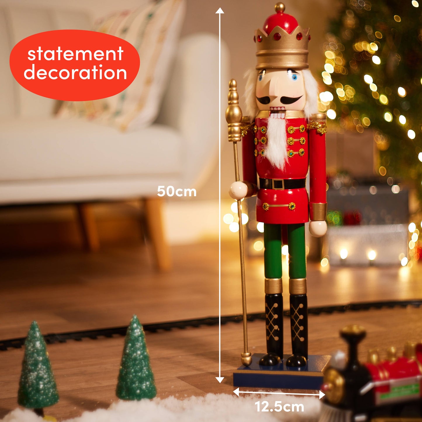 Large Traditional Christmas Wooden Nutcracker