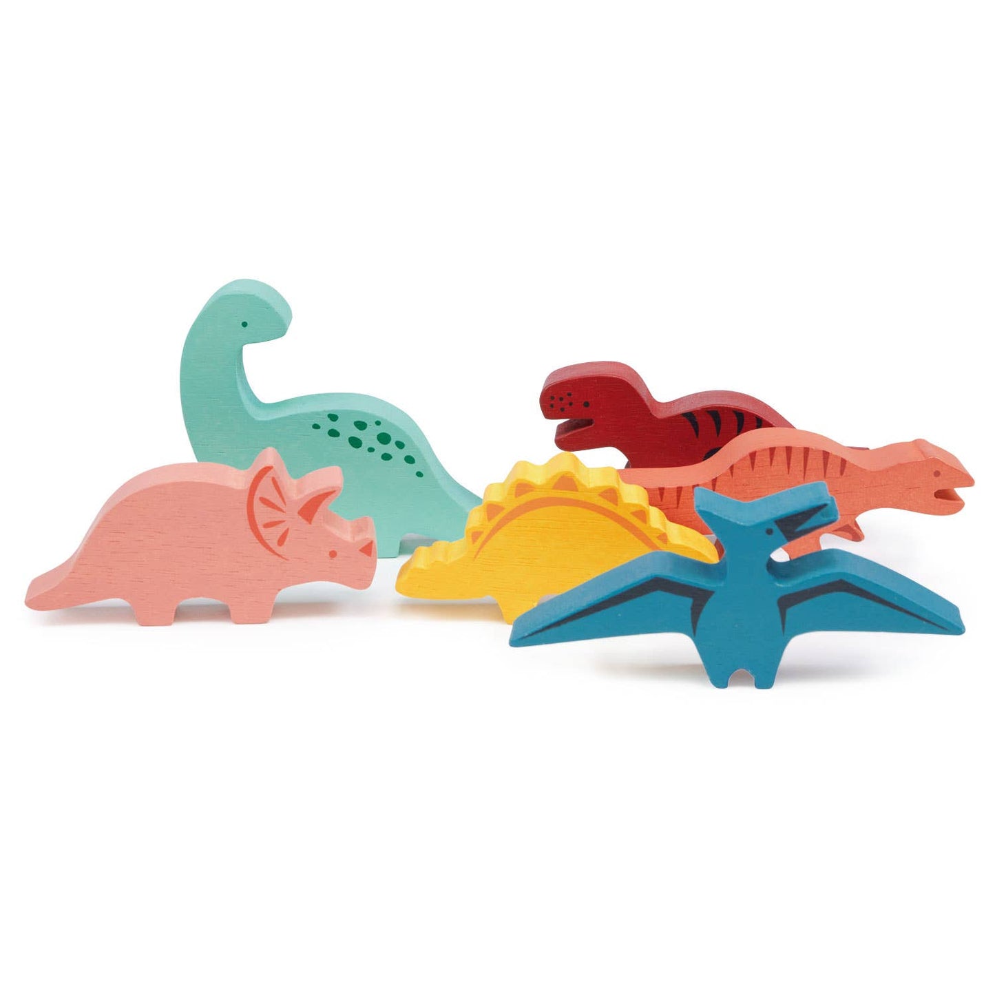 Wooden Toy Happy Stacking Dinosaurs For Kids