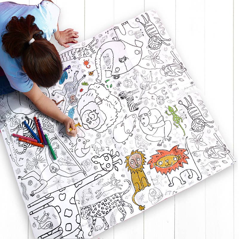 Colour-in Giant Poster / Tablecloth - Animals