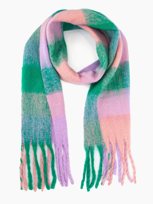 Heavyweight Scarf - Green/Lilac