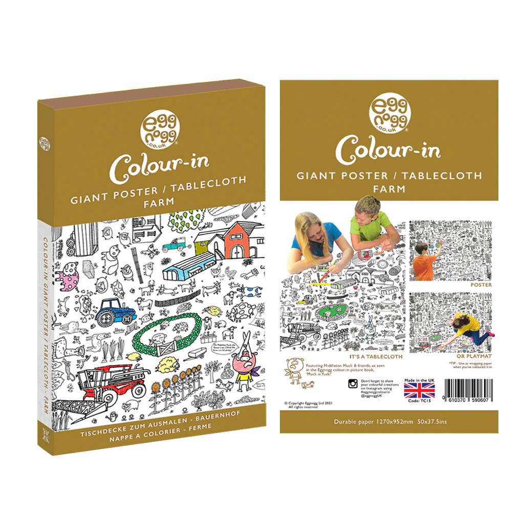 Colour-in Giant Poster / Tablecloth – Farm