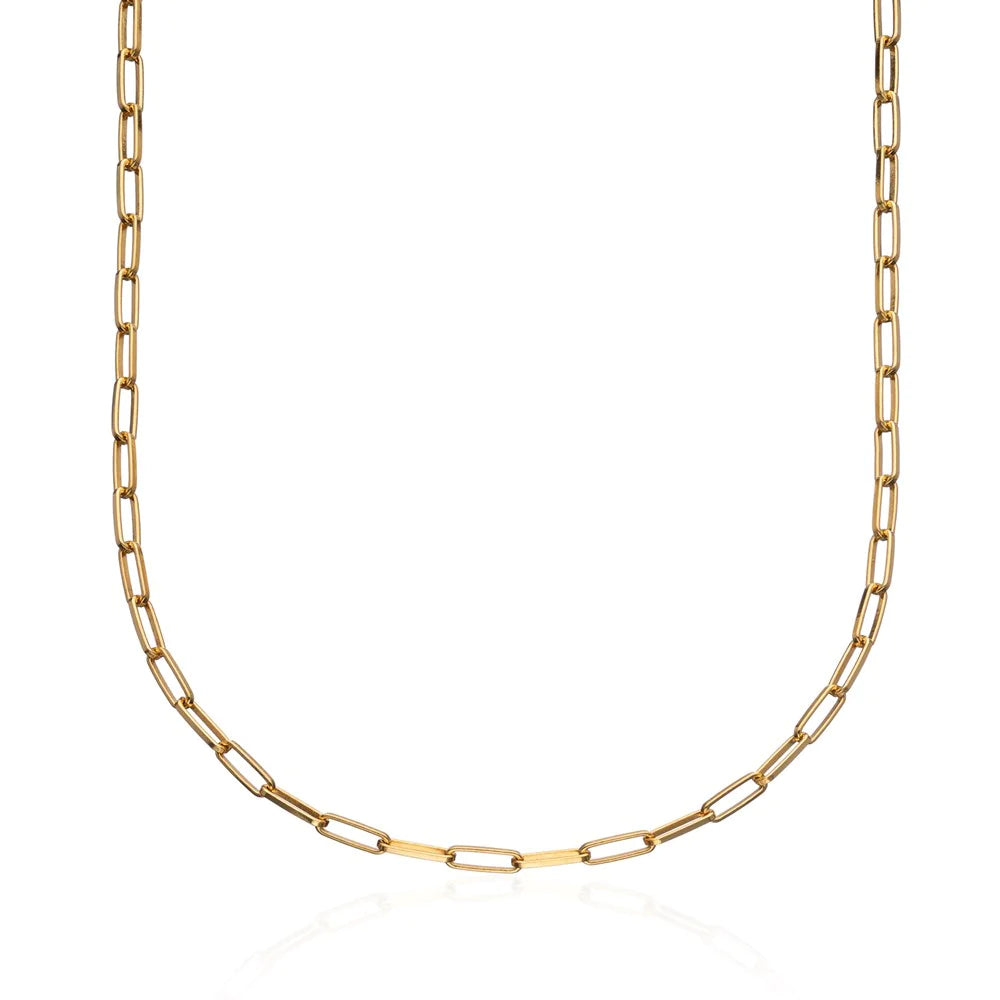 Box Link Chain Necklace - Gold