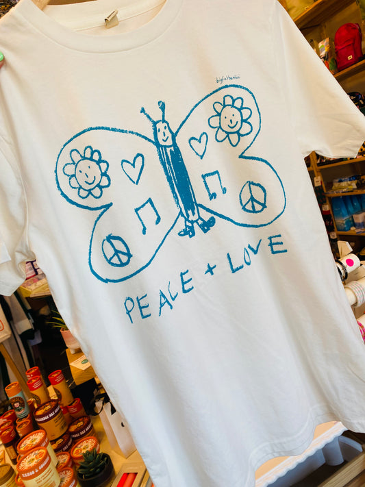 Bigfatbambini T-Shirt - Peace and Love (Medium)