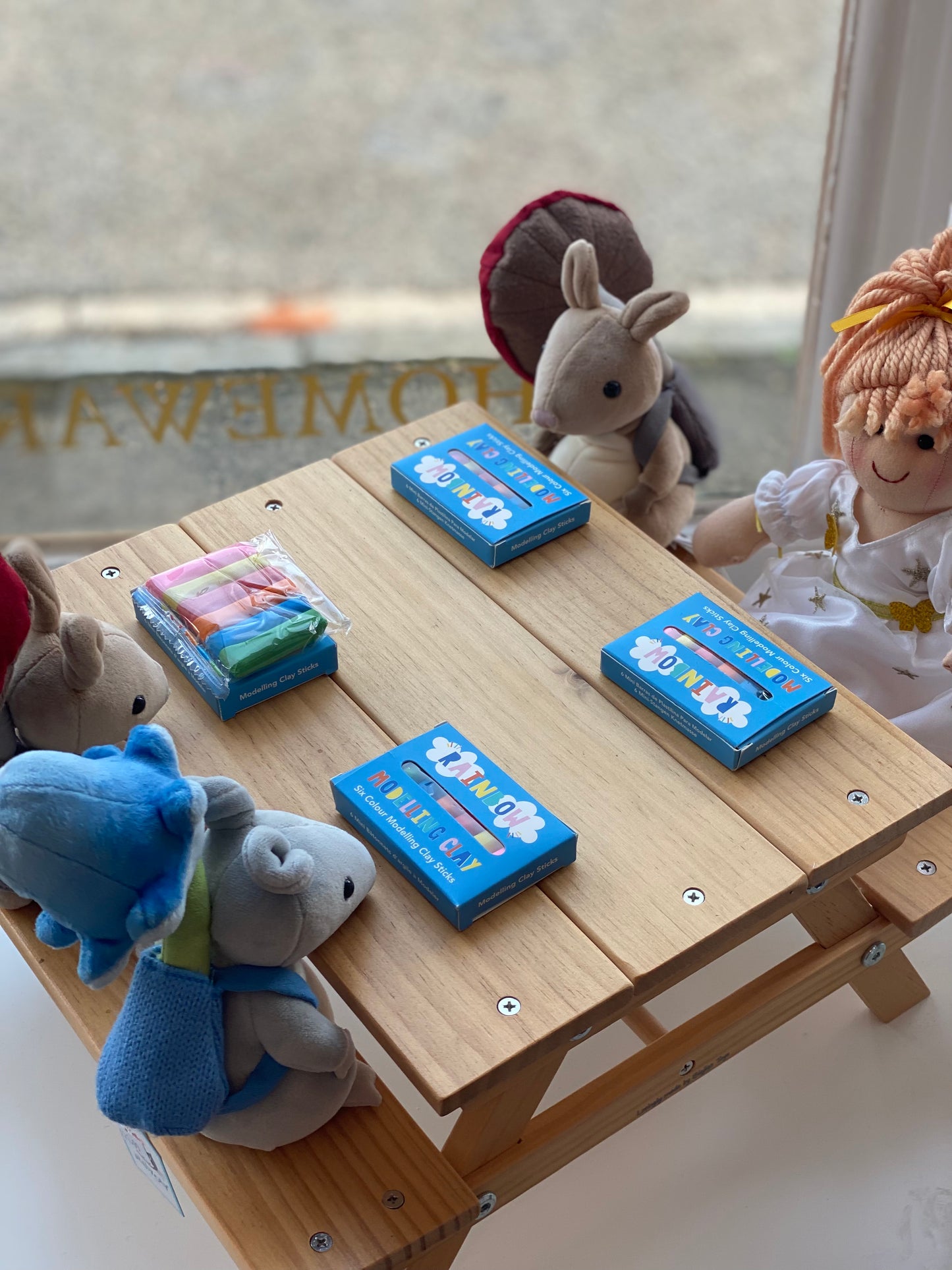 Wooden Toy Picnic Bench