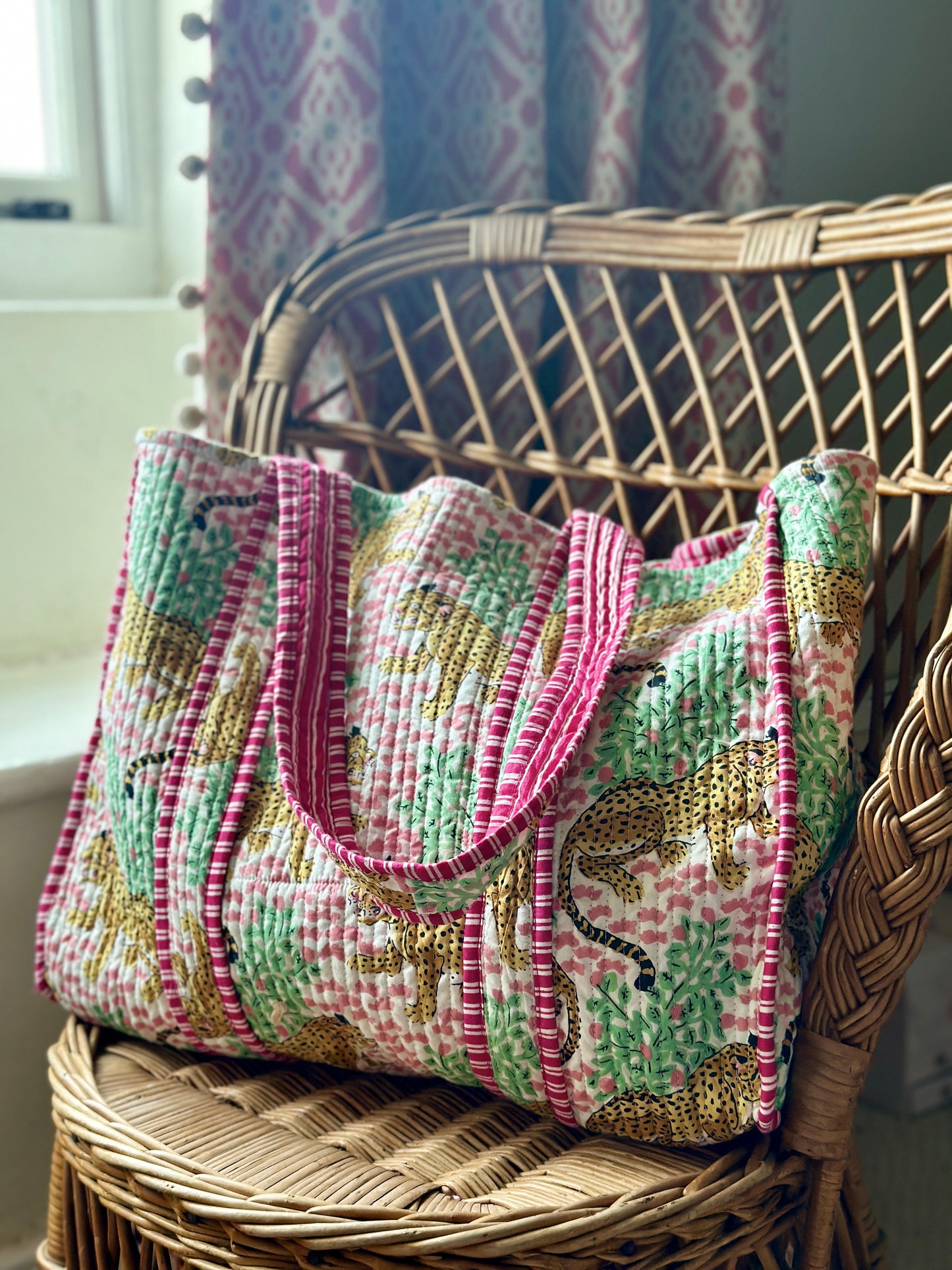 Cheetah Block Print Tote