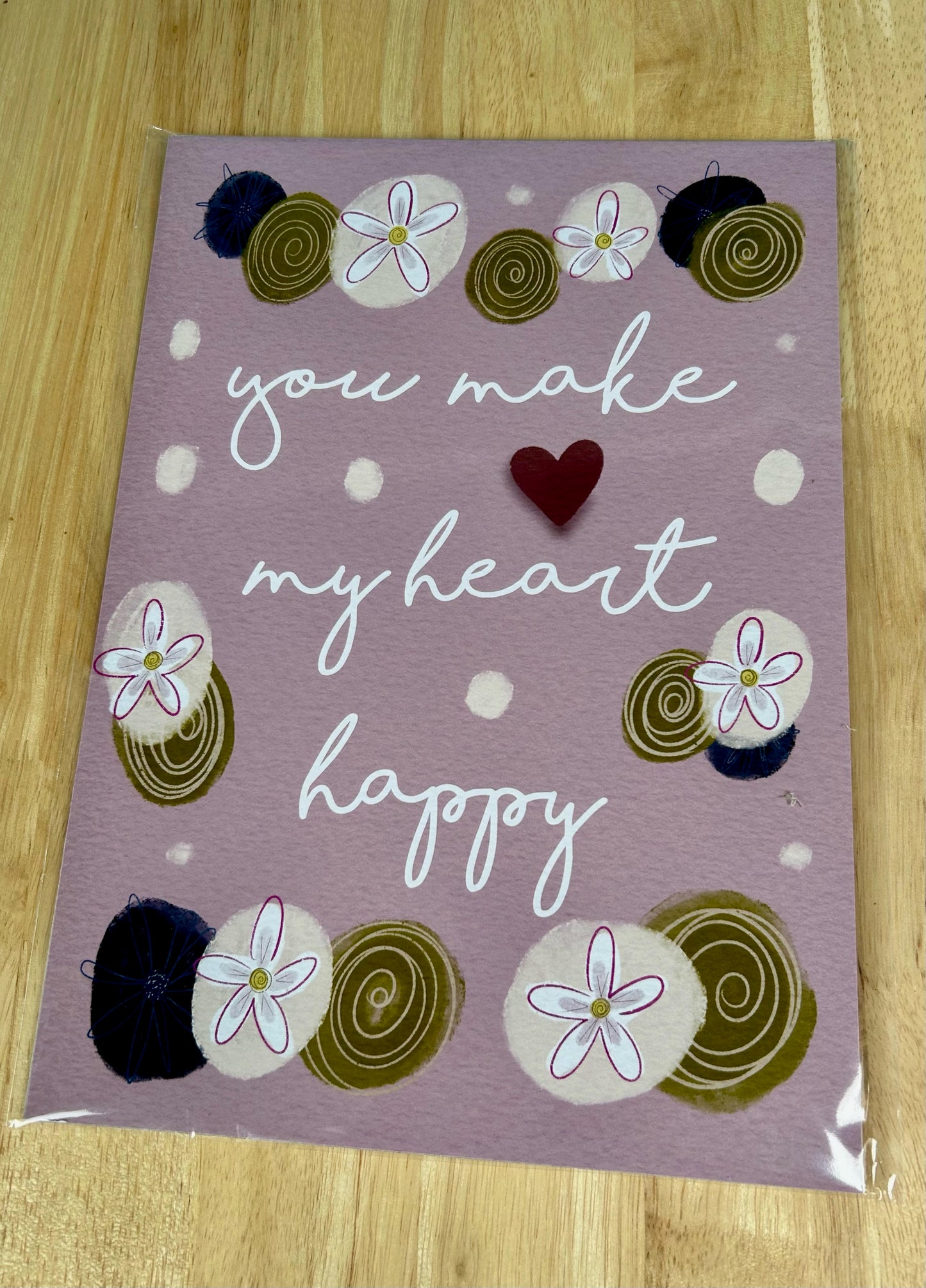 ‘You Make my Heart Happy’ A4 print by Honebon Designs