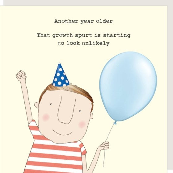 Growth Spurt Birthday Card (Male)