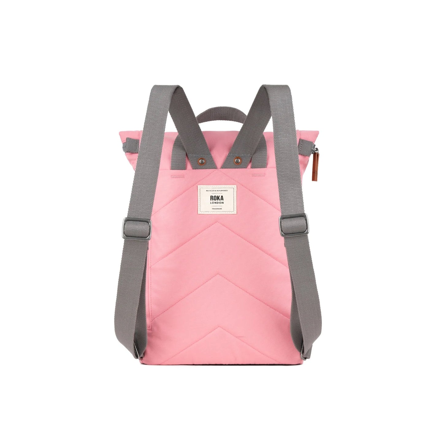 'Finchley' Small Backpack in Recycled Canvas (Rose)