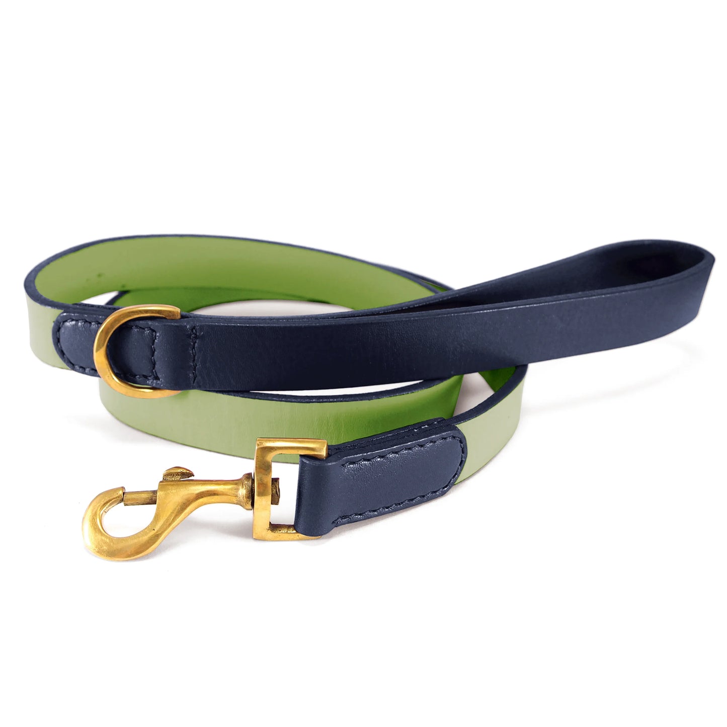 Dog Lead - Green + Navy