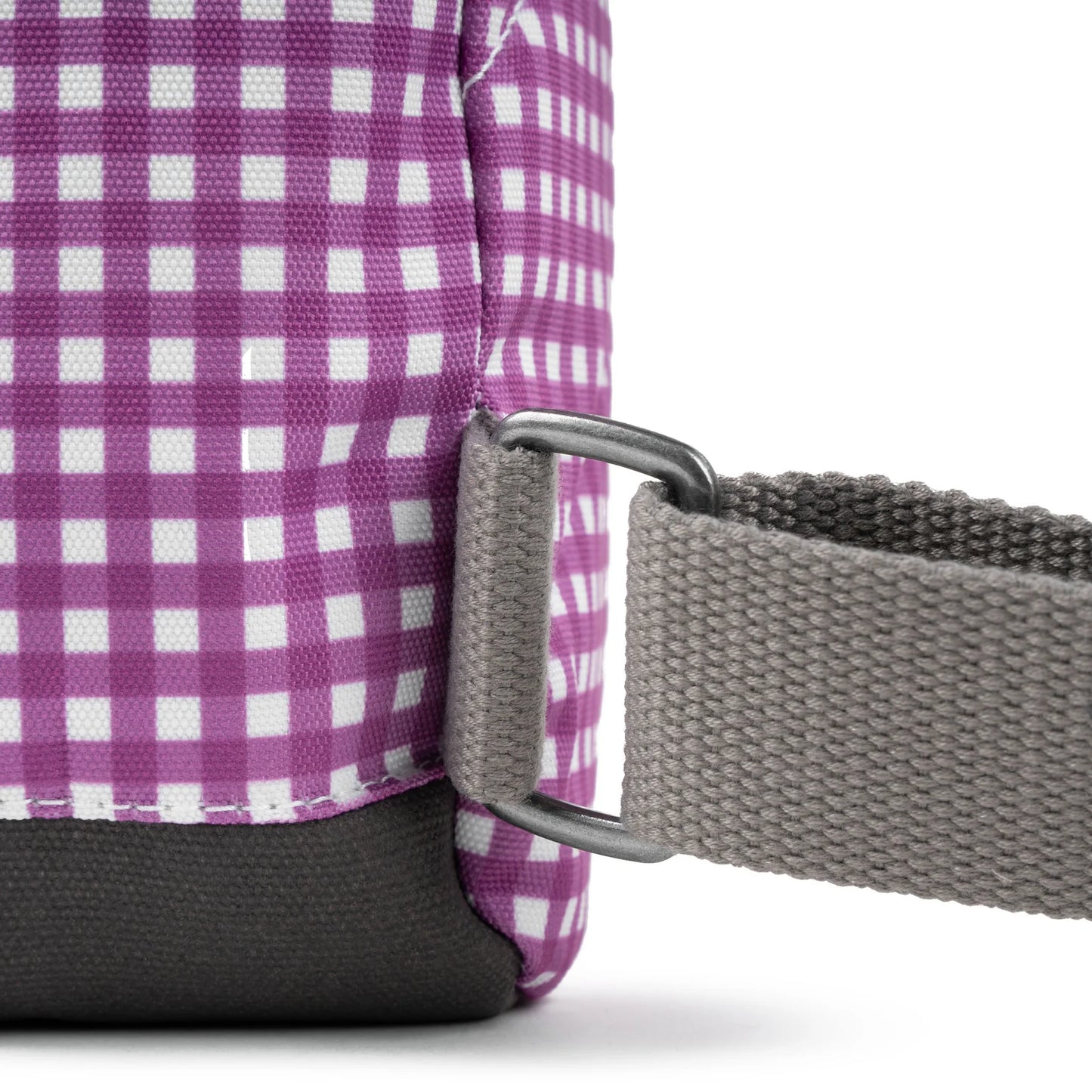 'Bantry B' Backpack in Purple Gingham (Recycled Canvas)