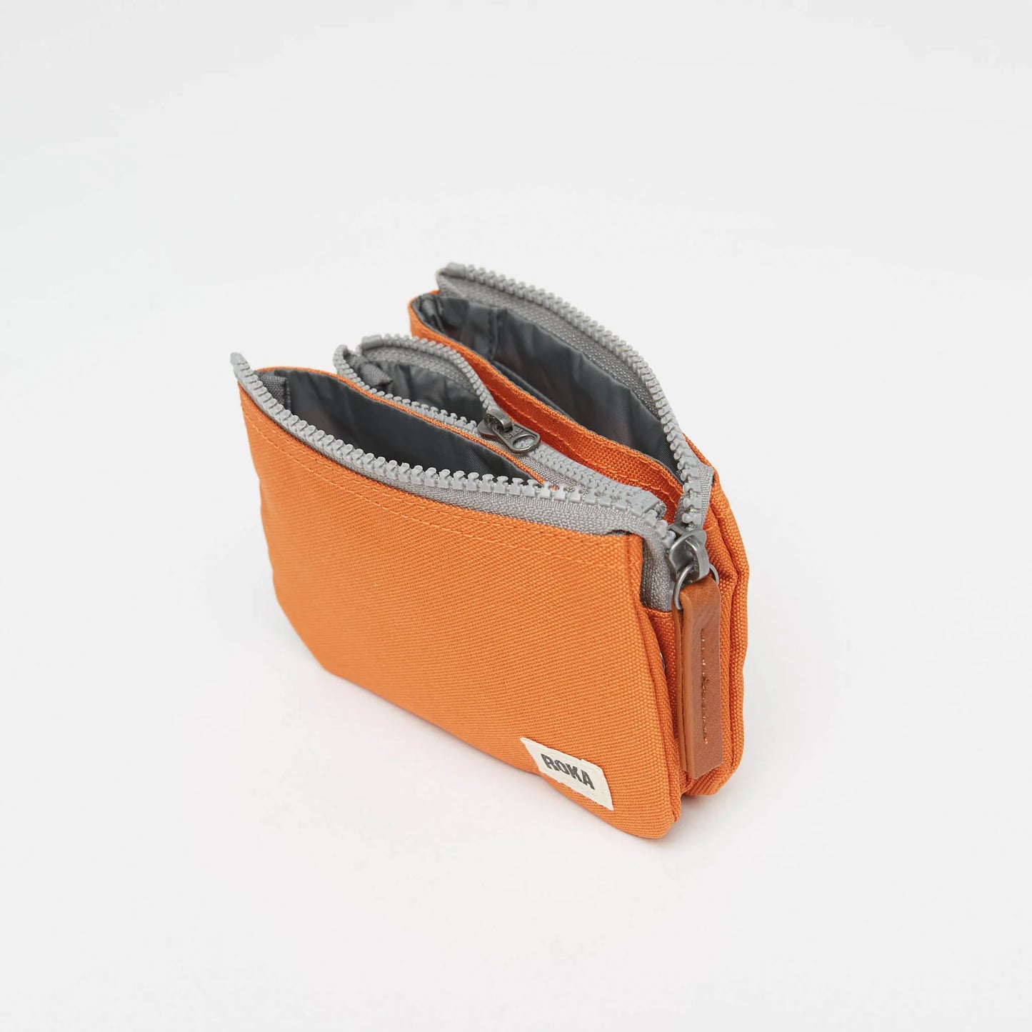 'Carnaby' Small Wallet in Recycled Canvas (Atomic Orange)