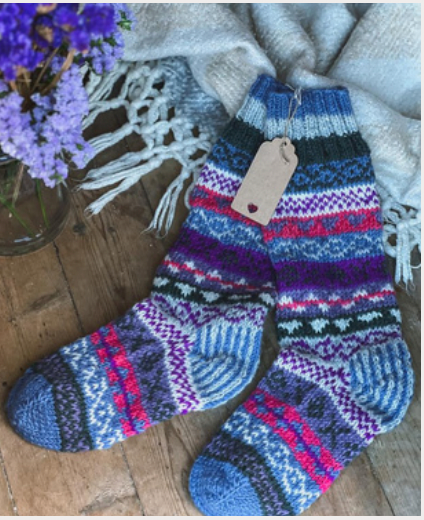 Knitted Socks by Cosy Buddha - Lavender