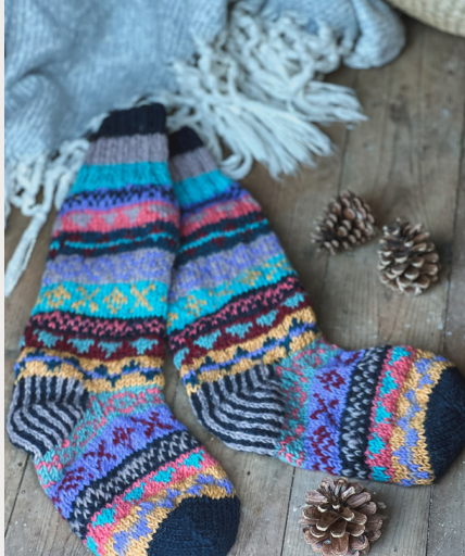 Knitted Socks by Cosy Buddha - Navy