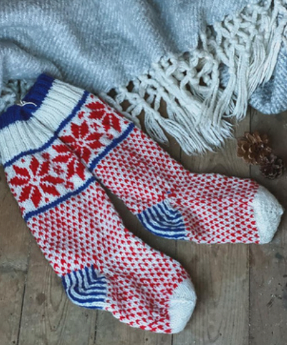 Knitted Socks by Cosy Buddha - Snowflake