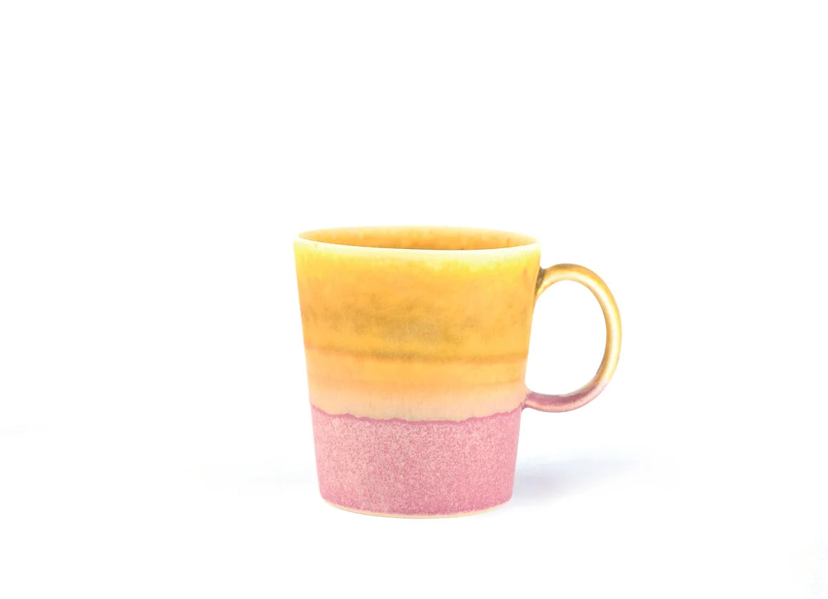 Tri-Colour Drip Mug (Yellow/Cream/Pink)