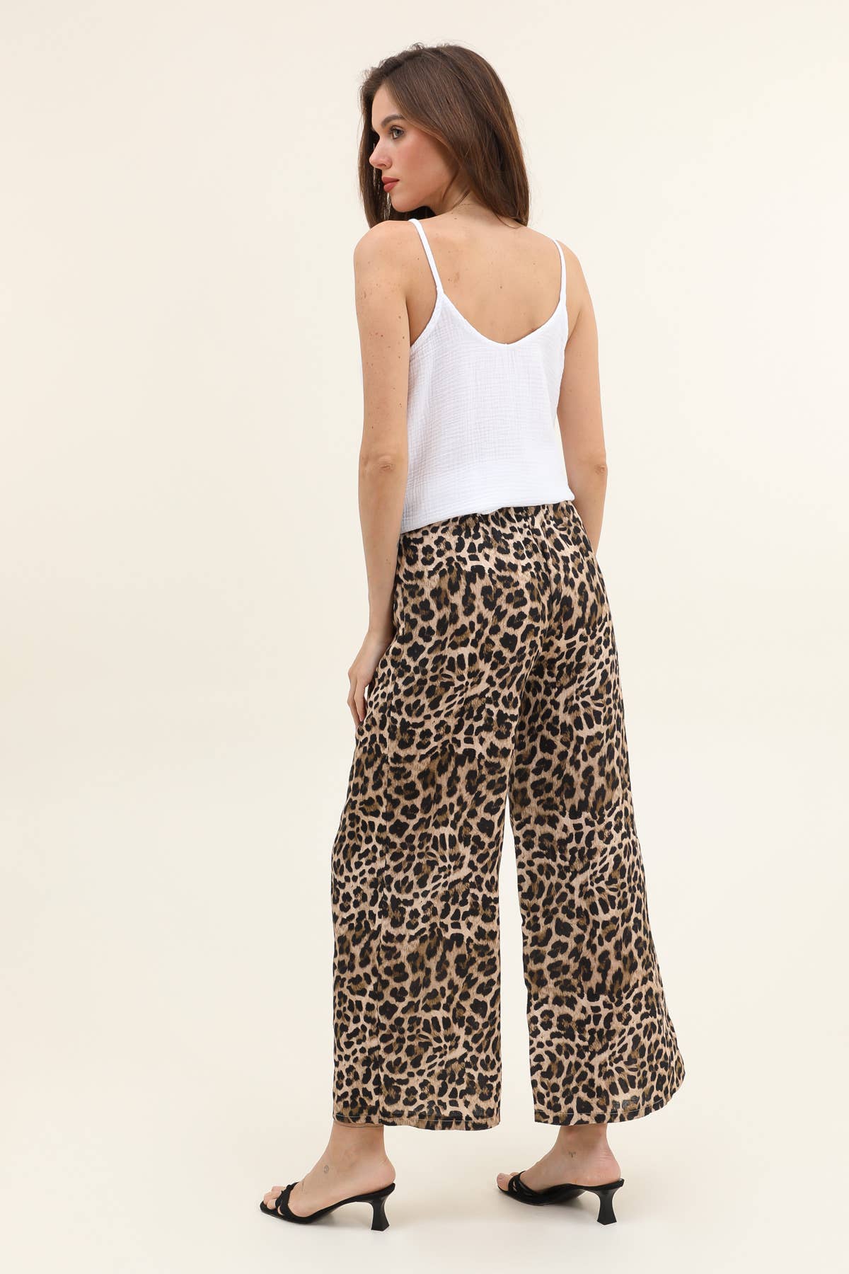 Leopard Print Cotton Trousers