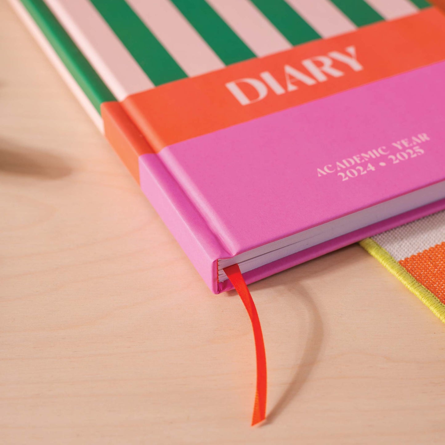 Academic Year Diary 2024-2025 | A5 Hardcover | Cabana Stripe