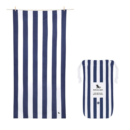 Dock & Bay Quick Dry Towels - Cabana - Whitsunday Blue: Extra Large (78x35")