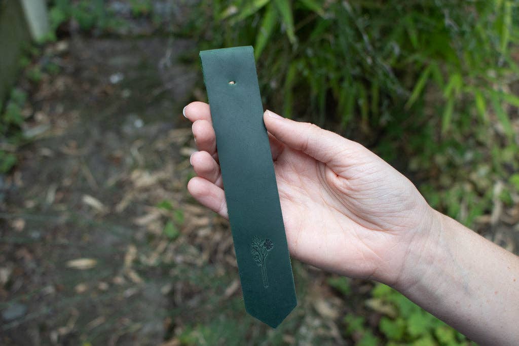 Leather Bookmark - The Fern (Redwood)